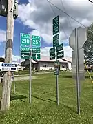 Junction with 210 in Chartierville.