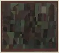 Red/Green Architecture (yellow/violet gradation), 1922, oil on canvas on cardboard mat, Yale University Art Gallery, Yale University, New Haven, Connecticut