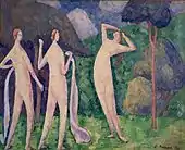 Émile Bernard, 1890, Three Bathers