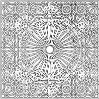 Moroccan geometric pattern "Star of 32".