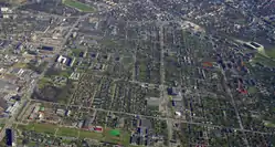 Aerial view of northern part of Kristiine, mostly Lilleküla.