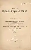 Otto Kalischer wrote a doctoral thesis on scarlet fever in 1891.