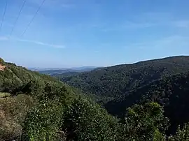 A view of the mountainside of Termal