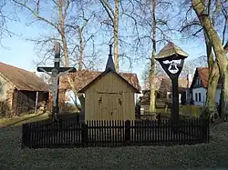 Chapel with a cross and belfry