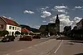 View of the square in the middle of village