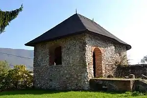 Preserved medieval part of water castle in Štítnik