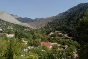 Image: View of Livartzi in the summer, from an elevated point