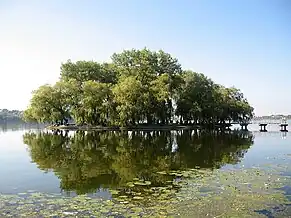 Island of Love on the Ternopil lake