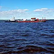 Ferry across the Ob river