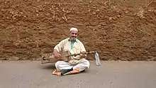 Gnawa singer in Salé, Morocco.