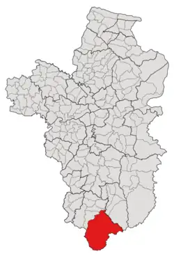 Subdistrict location in Ubon Ratchathani province