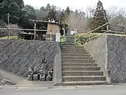 Ichijō Tadayori's grave in Fujikawa, Yamanashi Prefecture