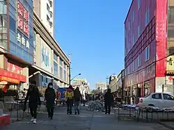 Shopping street in Shengli Lu Residential Community within the subdistrict.