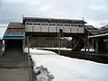 A view of the station platform and tracks.