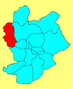 Location in Zhangjiakou