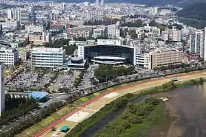 Aerial view of Chilam campus.