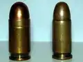 .380 ACP (left) next to a .32 ACP (right)