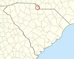 Location in South Carolina