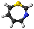 Ball-and-stick model of the 1,3-thiazepine molecule