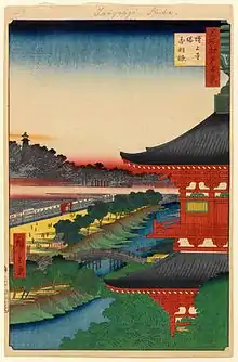 Zojoji Pagoda and Akabane (1857) by Hiroshige