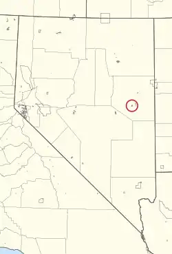 Location of the Ely Shoshone Indian Reservation in Nevada