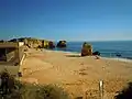 Beach and the Bar - restaurant on the right of the photograph.