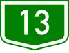 Main road 13 shield