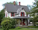 146 Elm Street, Northampton, MA. Built 1874.  Stick style.