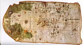 Map of Juan de la Cosa made in 1500 in El Puerto de Santa María