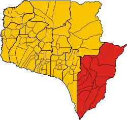 District location in Siem Reap Province