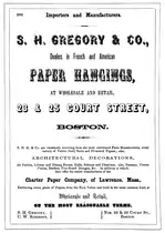 Advertisement, S.H. Gregory & Co., Court St., Boston, 1854