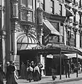 Entrance to Keith's Theatre, Boston, with poster for the Fadettes, 1906