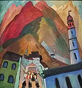 Marianne von Werefkin, 1924, Prozession bei Ascona