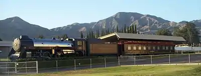 Outside display with the Royal Hudson and Pullman Car