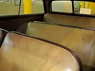 1951 Ford Custom DeLuxe Country Squire interior, front and rear seats