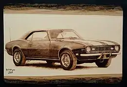 1968 Chevrolet Camaro Z/28 Pyrography by BTJPyro.com