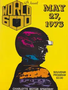 1973 World 600 program cover