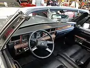 1987 Lincoln Town Car dashboard (open-roof limousine conversion)