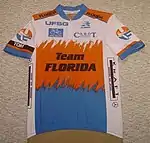 1993 Team Florida Jersey  (Note black armband in memory of Tom Hayes who was a student in the College of Health and Human Performance. Hayes was killed while cycling across Payne's Prairie.)