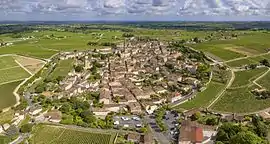 An aerial view of Saint-Émilion