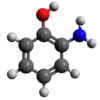 Ball-and-stick model of 2-aminophenol