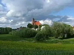 Panorama of Piaseczno with the Church of the Nativity of the Virgin Mary