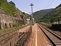 Ediger-Eller railway station, tunnel portal in the background