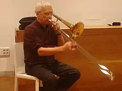 Radu Malfatti during soundcheck before his first concert in Galicia, Spain, 2008