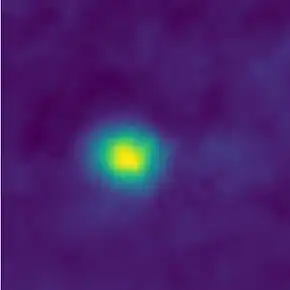 False-color image of 2012 HE85 taken by New Horizons in December 2017