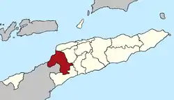 Map of East Timor highlighting the Municipality