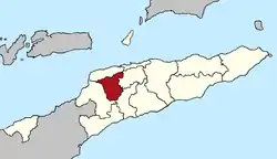 Map of East Timor highlighting the Municipality