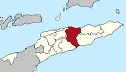 Map of East Timor highlighting the Municipality