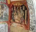 Detail mural with "Saint Gertrude's love drink"