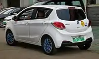 Rear view of the Changan BenBen EV.